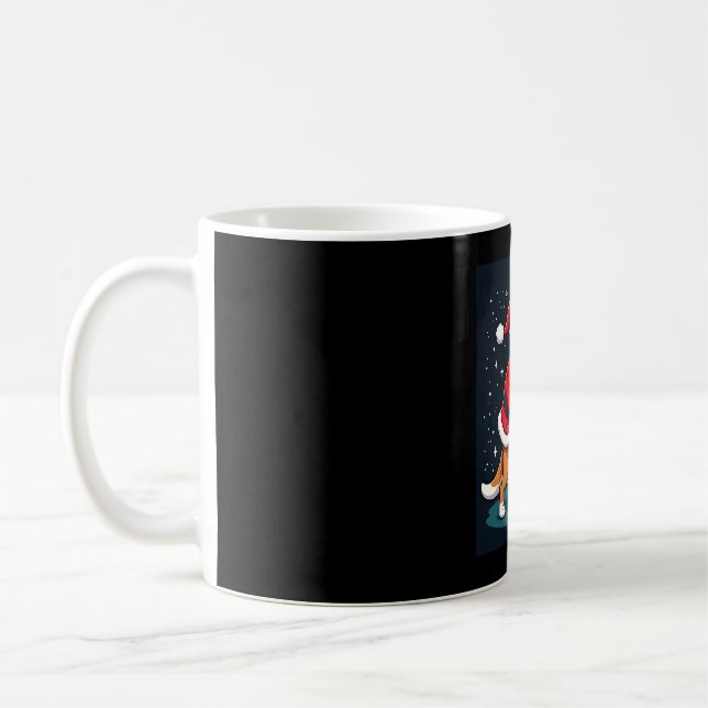 Beagle Xmas Lighting Santa Riding Beagle Dog Chris Kaffeetasse (Links)
