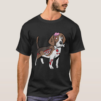 Beagle Zombie Dog Bone Kostüme Süße Tier Hallowe T-Shirt