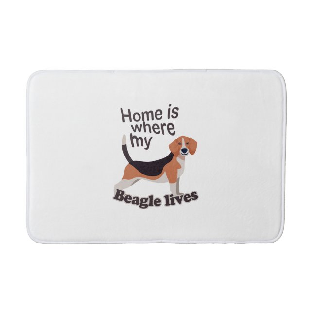 Beagle Zuhause Badematte (Vorderseite)