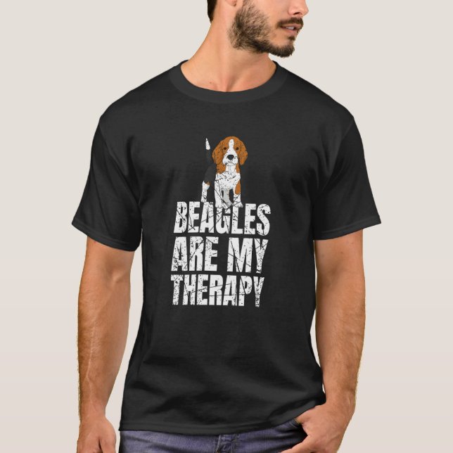 Beagles Are My Therapy Dog T-Shirt (Vorderseite)