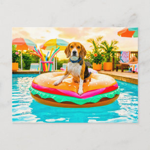 Beagles auf dem Burgerfloß Postkarte