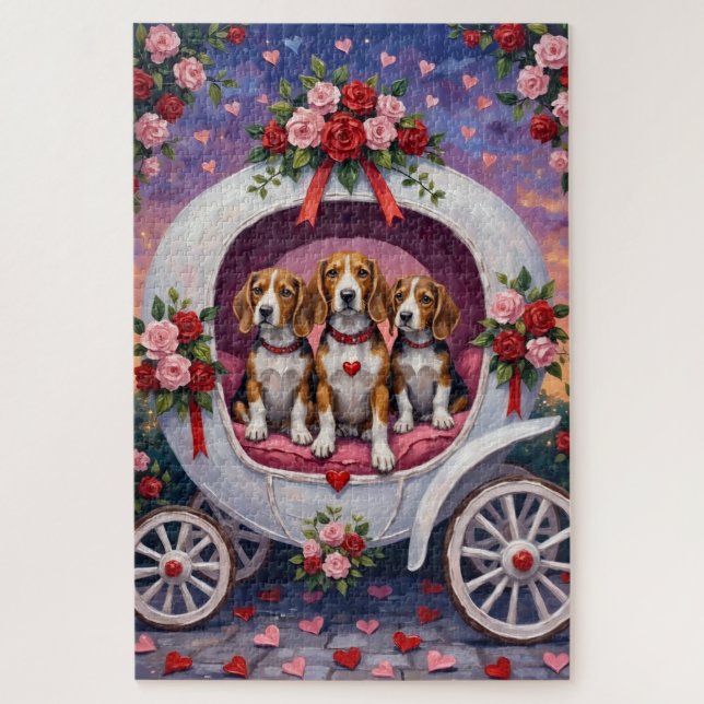 Beagles Hund Valentinstag  (Vertikal)