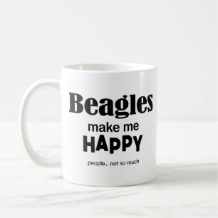Beagles machen mich glücklich kaffeetasse