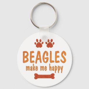 Beagles machen mich glücklich schlüsselanhänger
