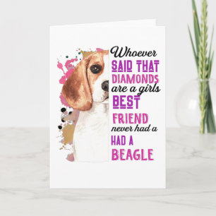 Beagles sind die besten Freundinnen eines Mädchens Karte