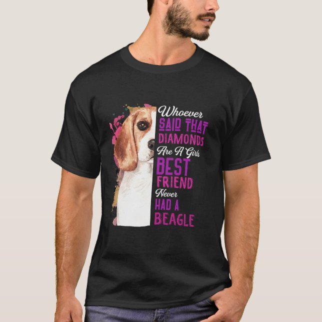 Beagles sind ein Girl bester Freund Funny Dog Mama T-Shirt (Vorderseite)