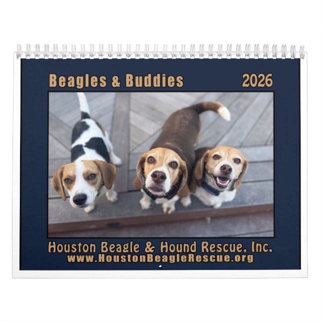 Beagles und Buddies Kalender 2026 (Titelbild)