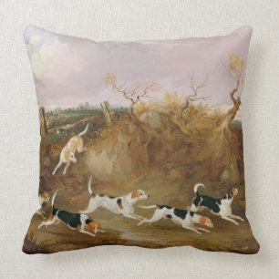 Beagles vollständig…, 1845 (Öl auf Leinwand) Kissen