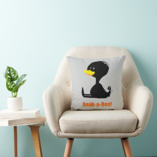 Beak-a-Boo! Süße Cartoon-Ente mit lustigem Wortspi Kissen