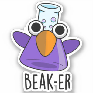 Beak-er Funny Chemistry Pub Aufkleber