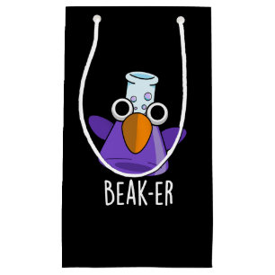 Beak-er Funny Chemistry Pun Dark BG Kleine Geschenktüte