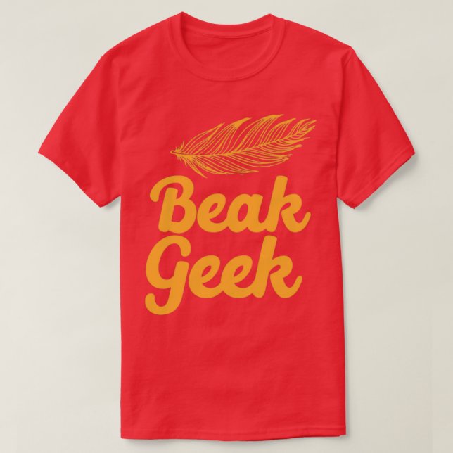 Beak Geek with feather T-Shirt (Design vorne)