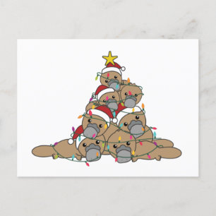 Beaker Christmas Tree Funny Christmas Postcard Postkarte