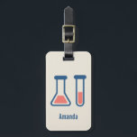 Beaker & Test Tube Science Theme Gepäckanhänger<br><div class="desc">Gepäckanhänger mit niedlichem zeichn eines Reagenzglases und eines Bechers. Ideal für Wissenschaftsarten.</div>