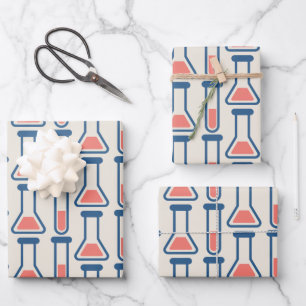 Beaker & Test Tube Science Theme Geschenkpapier Set