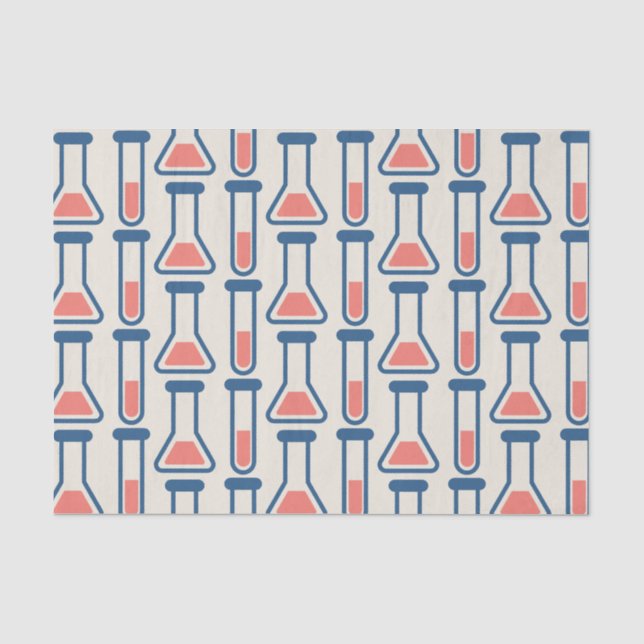 Beaker & Test Tube Science Theme Seidenpapier (Vorderseite)