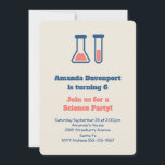 Beaker & Test Tube Science zum Geburtstag Einladung<br><div class="desc">Einladung zum Geburtstag mit einem niedlichen zeichn eines Reagenzglases und eines Bechers. Ideal für Wissenschaftsliebhaber.</div>