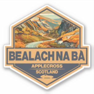 Bealach na Bà Schottland Abzeichen für Reisen Aufkleber
