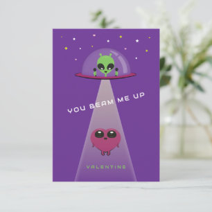 Beam Me Up UFO-Kinder-Valentinskarte Traube & Be Dankeskarte