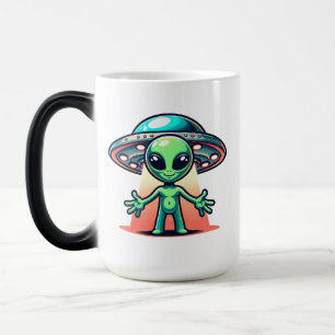 Beam mich   Alien und UFO Verwandlungstasse