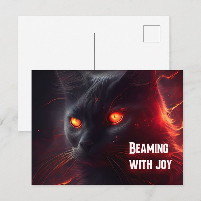 Beaming with joy postkarte (Vorne/Hinten)