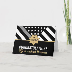 Beamten des Justizvollzugs Thin Silver Line Ruhest Karte