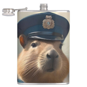 Beamter Capybara: Den Frieden bewahren, Flachmann