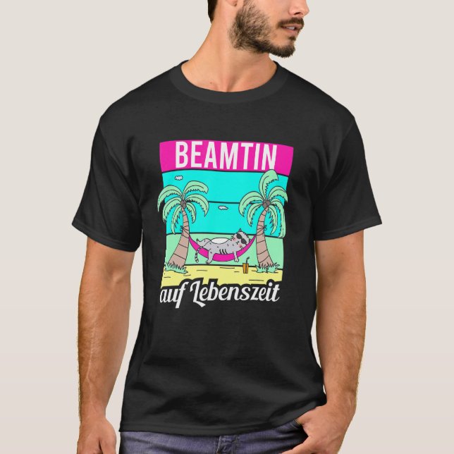 Beamtin Auf Lebenszeit Cat Hammock Beamtin 4 Life T-Shirt (Vorderseite)
