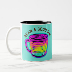 Bean a Good Day Coffee Lovers Zweifarbige Tasse