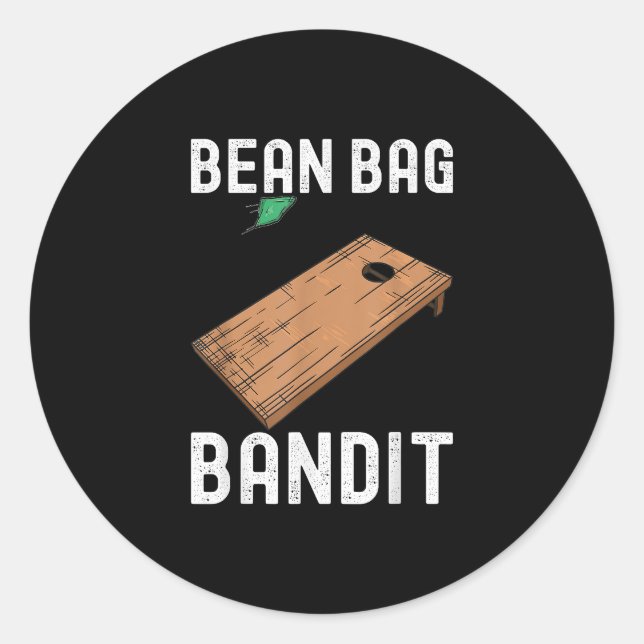 Bean Bag Bandit Cornhole Runder Aufkleber (Vorderseite)