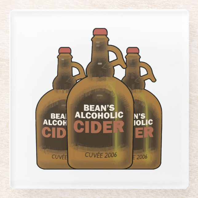 Bean Cider Glasuntersetzer (Vorderseite)