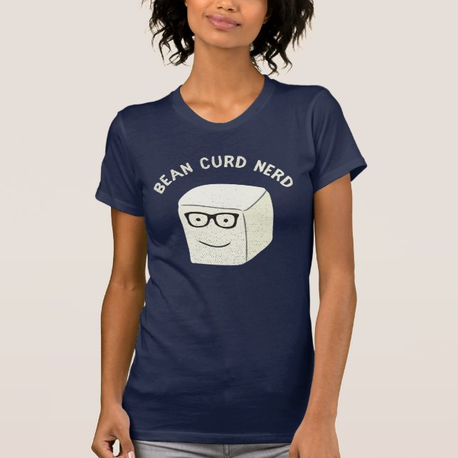 Bean Curd Nerd Funny Vegetarian Graphic T-Shirt (Vorderseite)