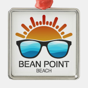 Bean Point Beach Florida Sonnenbrille Ornament Aus Metall