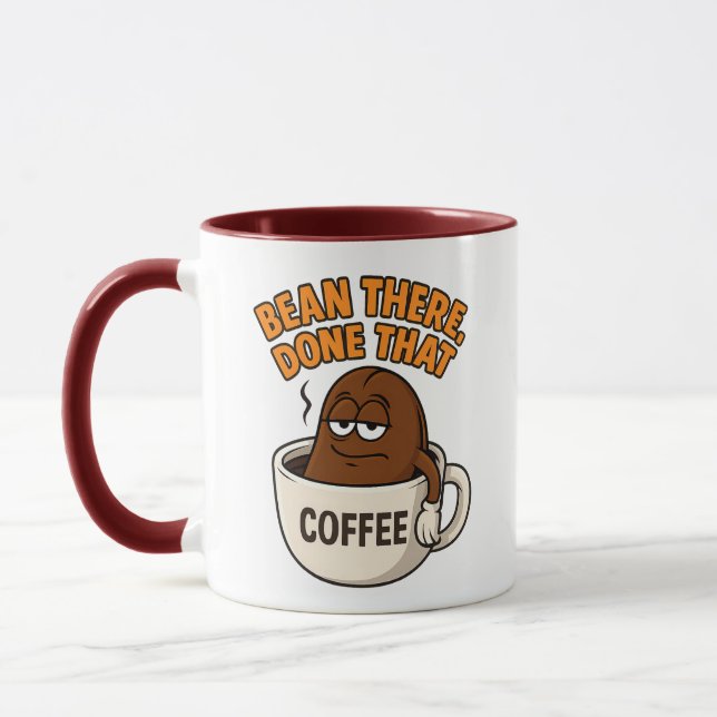 Bean There, Fertig - Funny Coffee Tasse Design (Links)