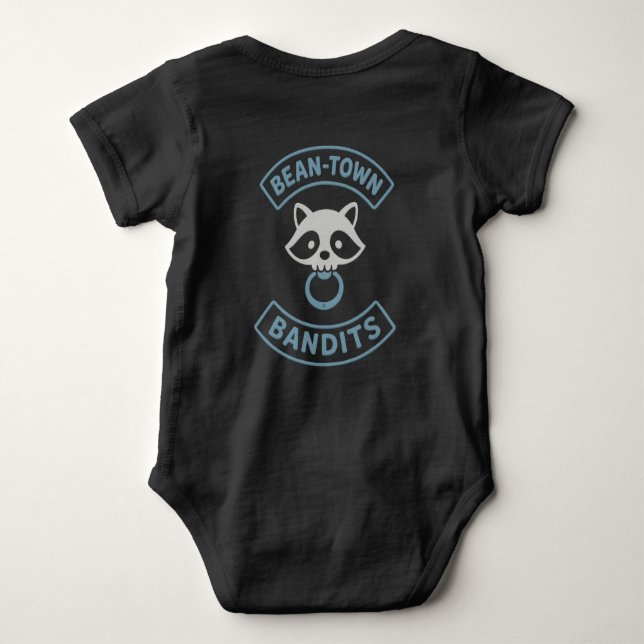 Bean-Town Bandit Blue Baby Strampler (Rückseite)
