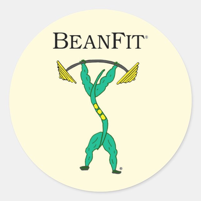 BeanFit-Aufkleber Runder Aufkleber (Vorderseite)