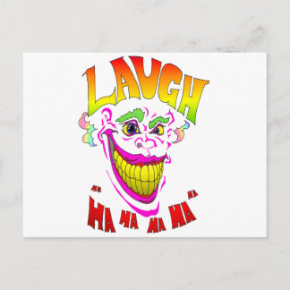 Beängstigend Clown Laugh Postkarte