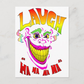 Beängstigend Clown Laugh Postkarte