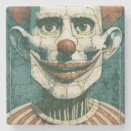 Beängstigend Clown Steinuntersetzer