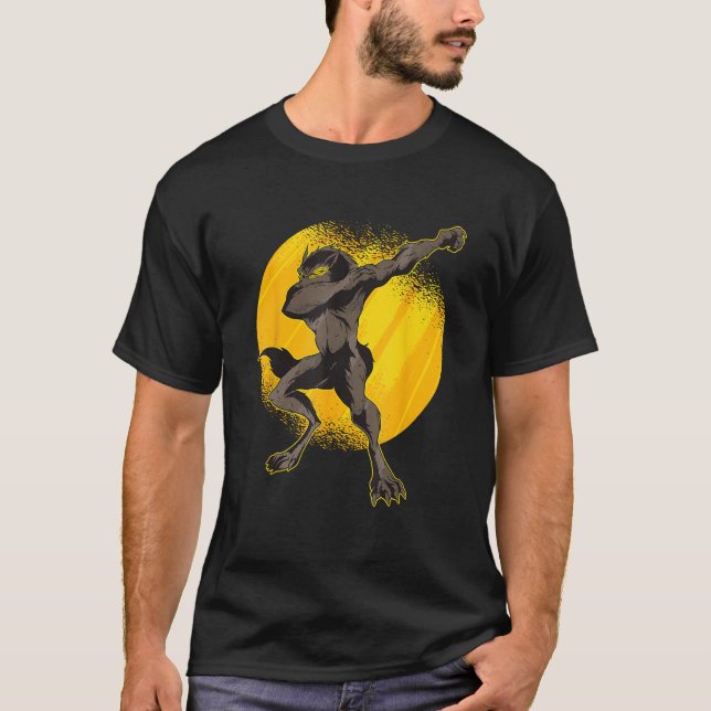 Beängstigend Dance Moonlight Dabbing Werewolf T-Shirt (Vorderseite)