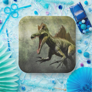 Beängstigend Dinosaurier Pappteller