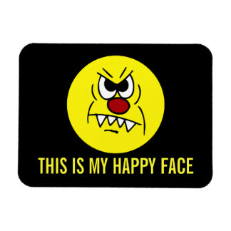Beängstigend Face Grumpey Magnet
