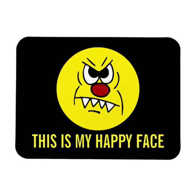 Beängstigend Face Grumpey Magnet (Horizontal)