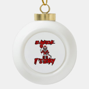 Beängstigend Funny Halloween Clown Hockey Goalie Keramik Kugel-Ornament