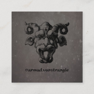 Beängstigend Gargoyle Quadratische Visitenkarte