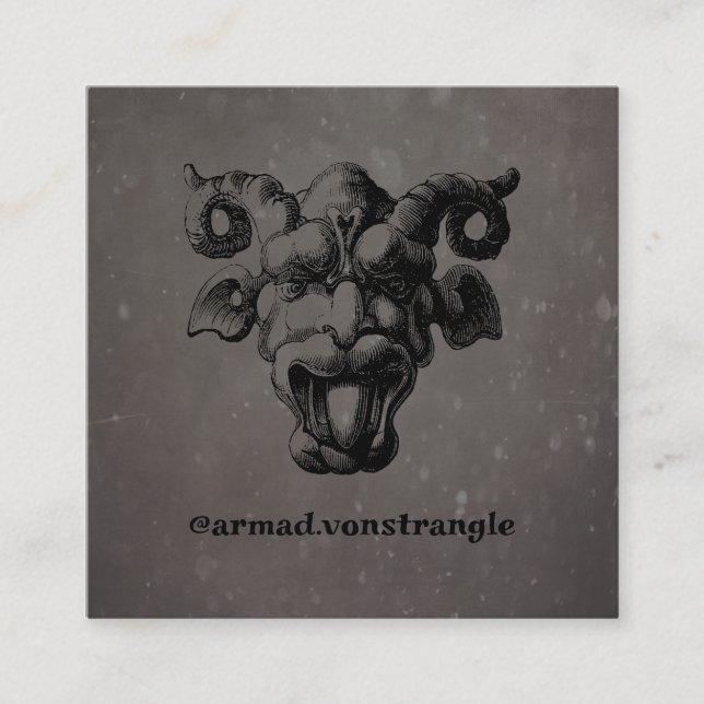 Beängstigend Gargoyle Quadratische Visitenkarte (Vorderseite)
