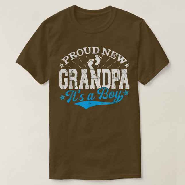 Beängstigend Gender Offenbarung neue Opa Es ist ei T-Shirt (Design vorne)