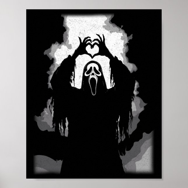 Beängstigend Gesichts-Horror-Poster Halloween Poster (Vorne)
