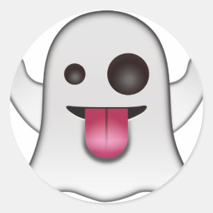 Beängstigend Ghost Emoji Cooler Spaß Runder Aufkleber