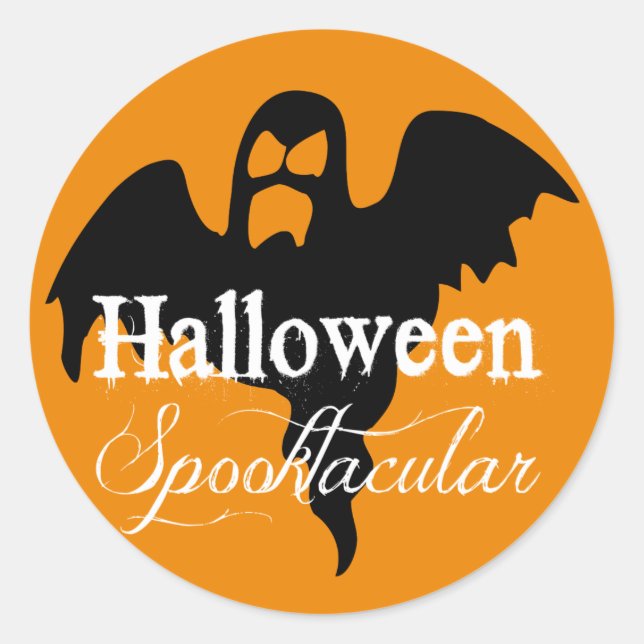 Beängstigend Ghost Halloween Spooktacular Runder Aufkleber (Vorderseite)